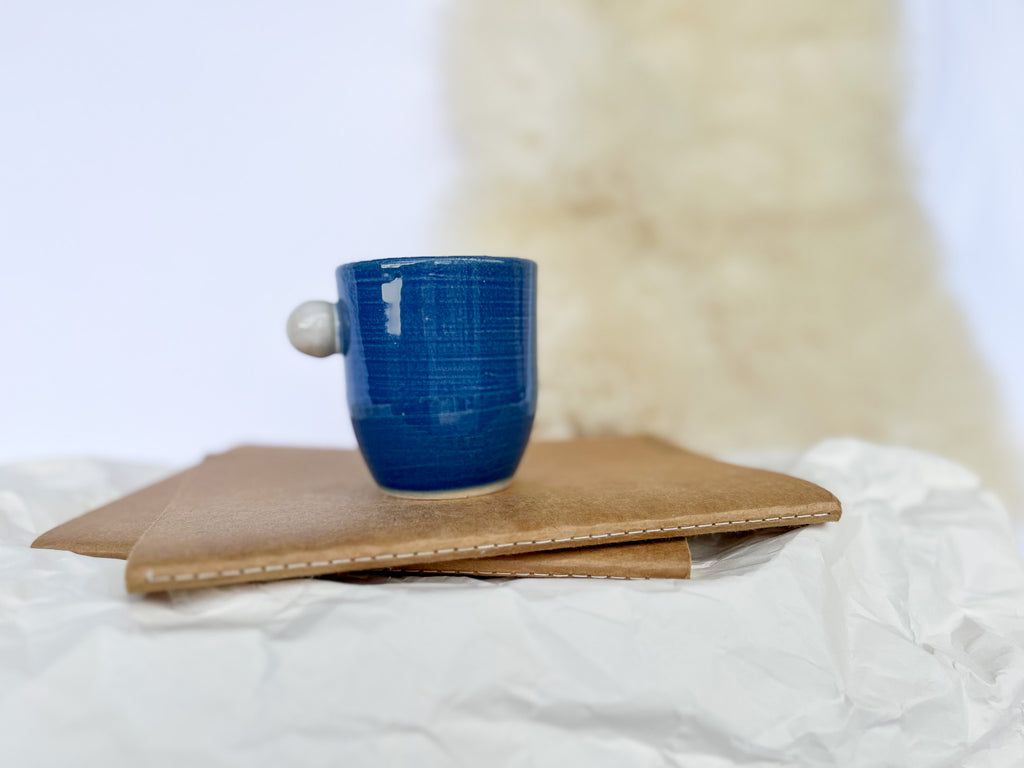 MODRA skodelica z belo SREDNJA