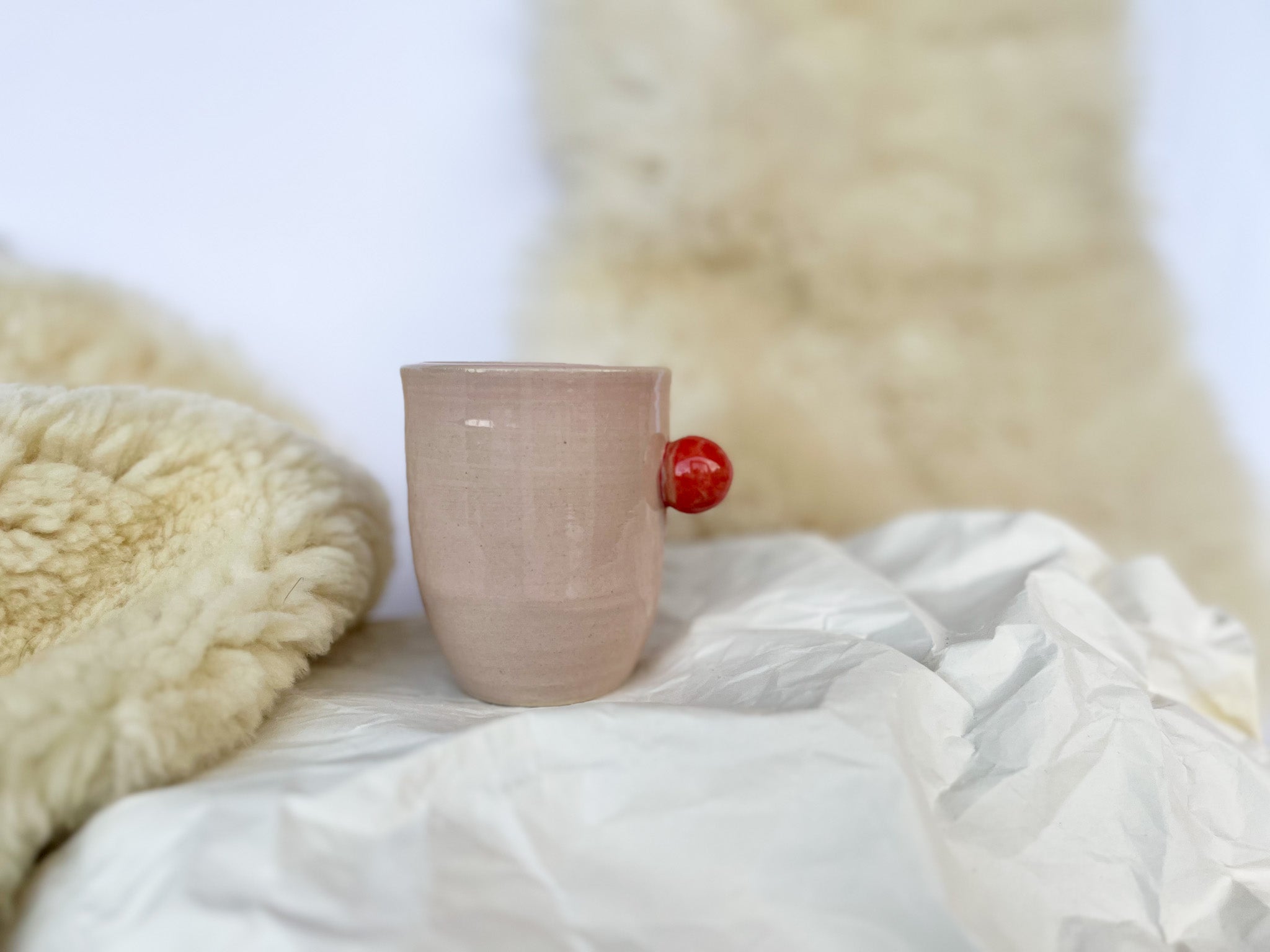 ROZA skodelica z rdečo VELIKA