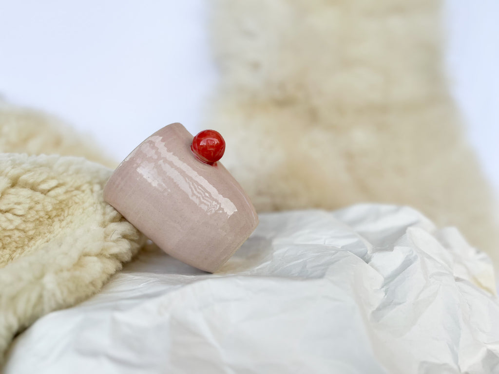 ROZA skodelica z rdečo VELIKA