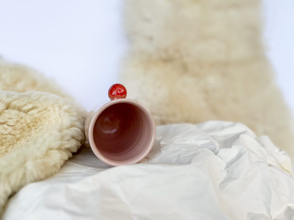 ROZA skodelica z rdečo VELIKA