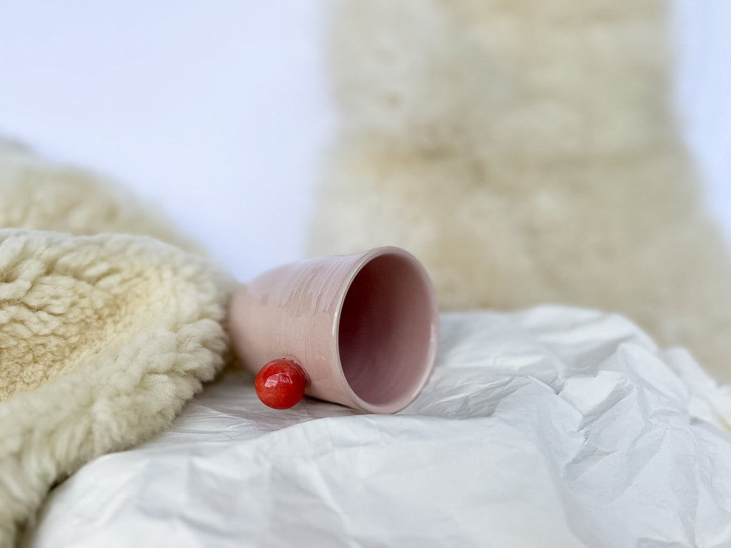 ROZA skodelica z rdečo VELIKA