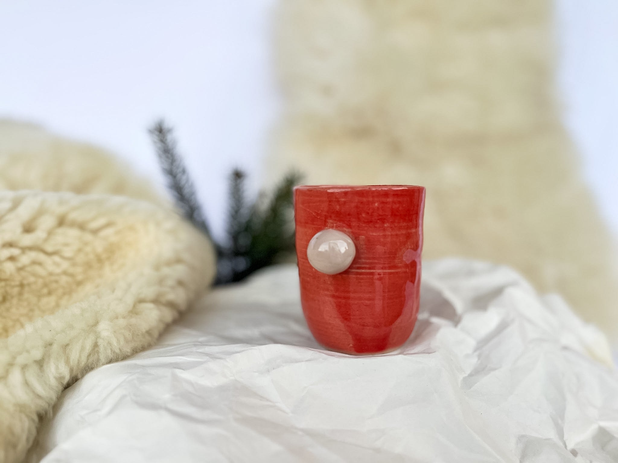 RDEČA skodelica z roza SREDNJA