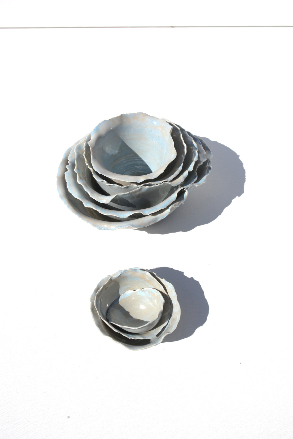 set 3 posodic SVETLO MODRA SOLATA