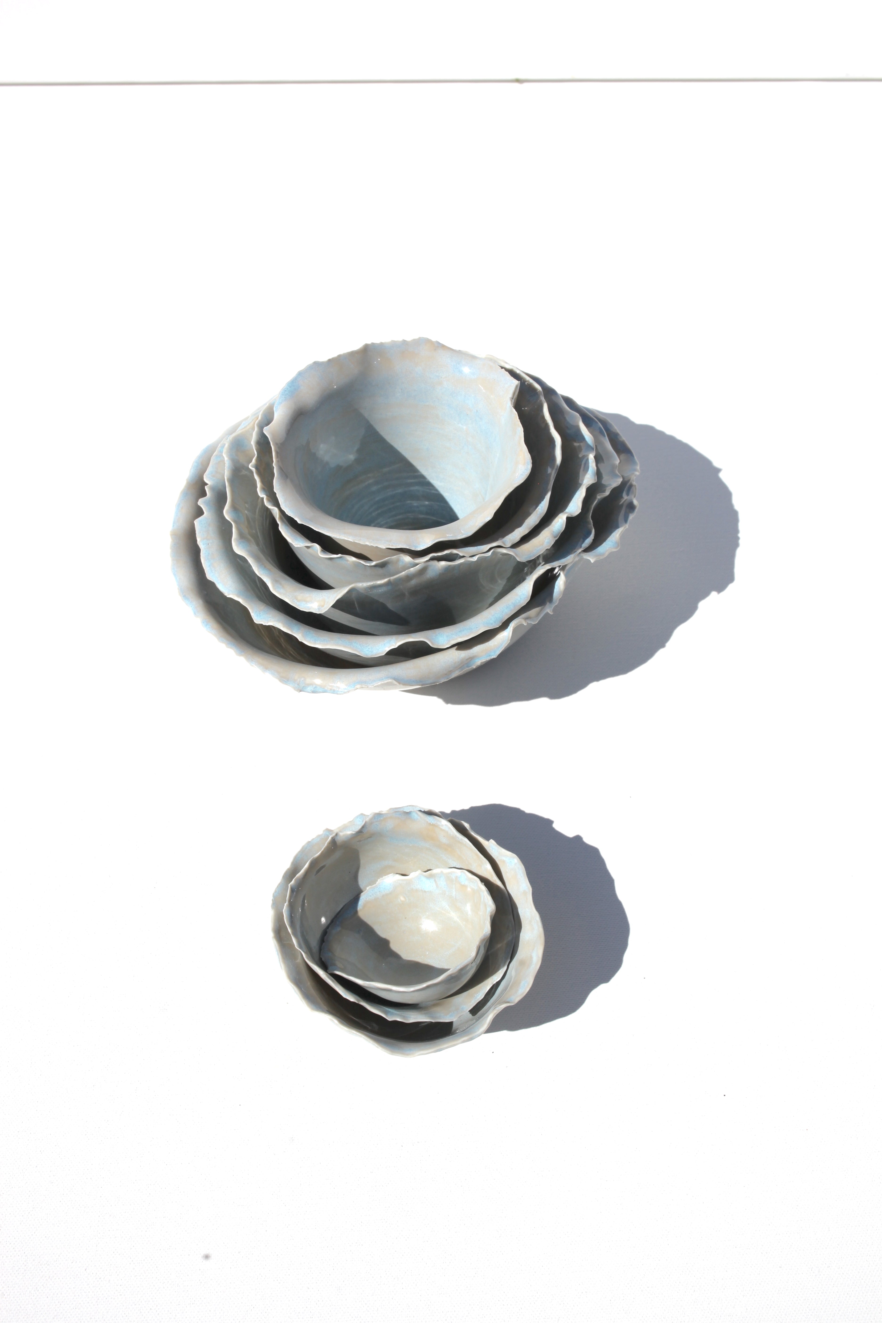 set 3 posodic SVETLO MODRA SOLATA