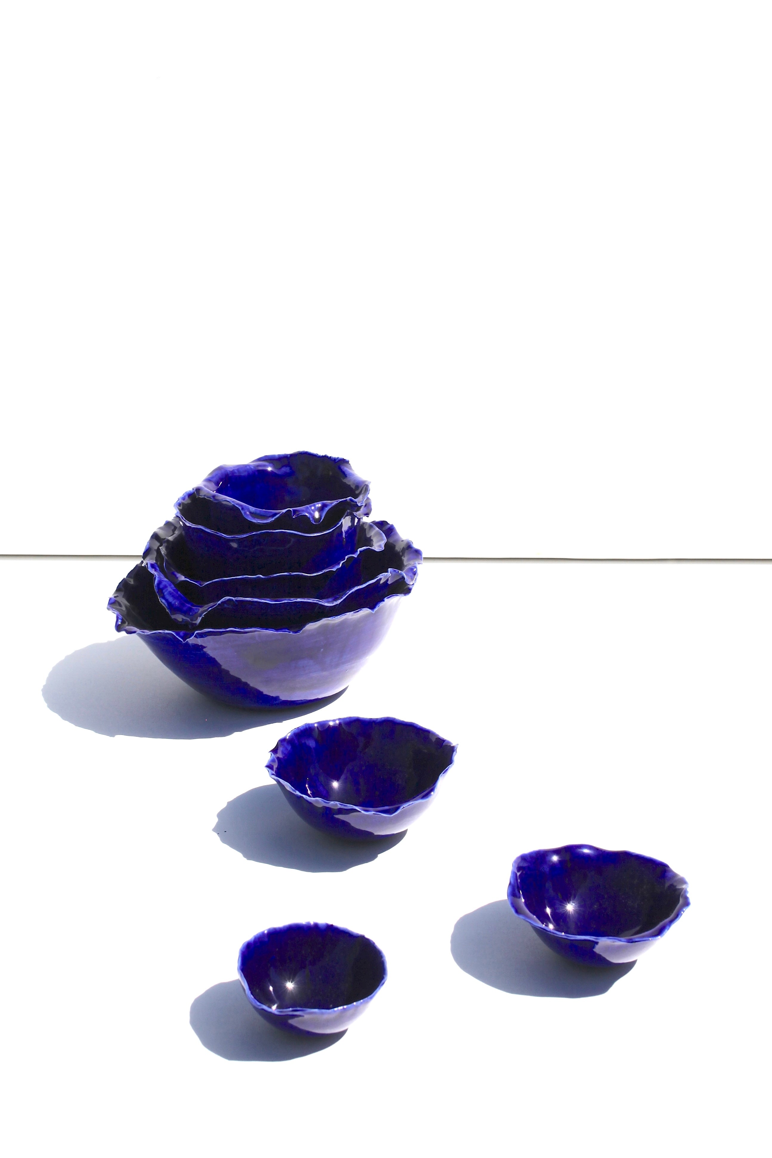 set 3 posodic MODRA SOLATA