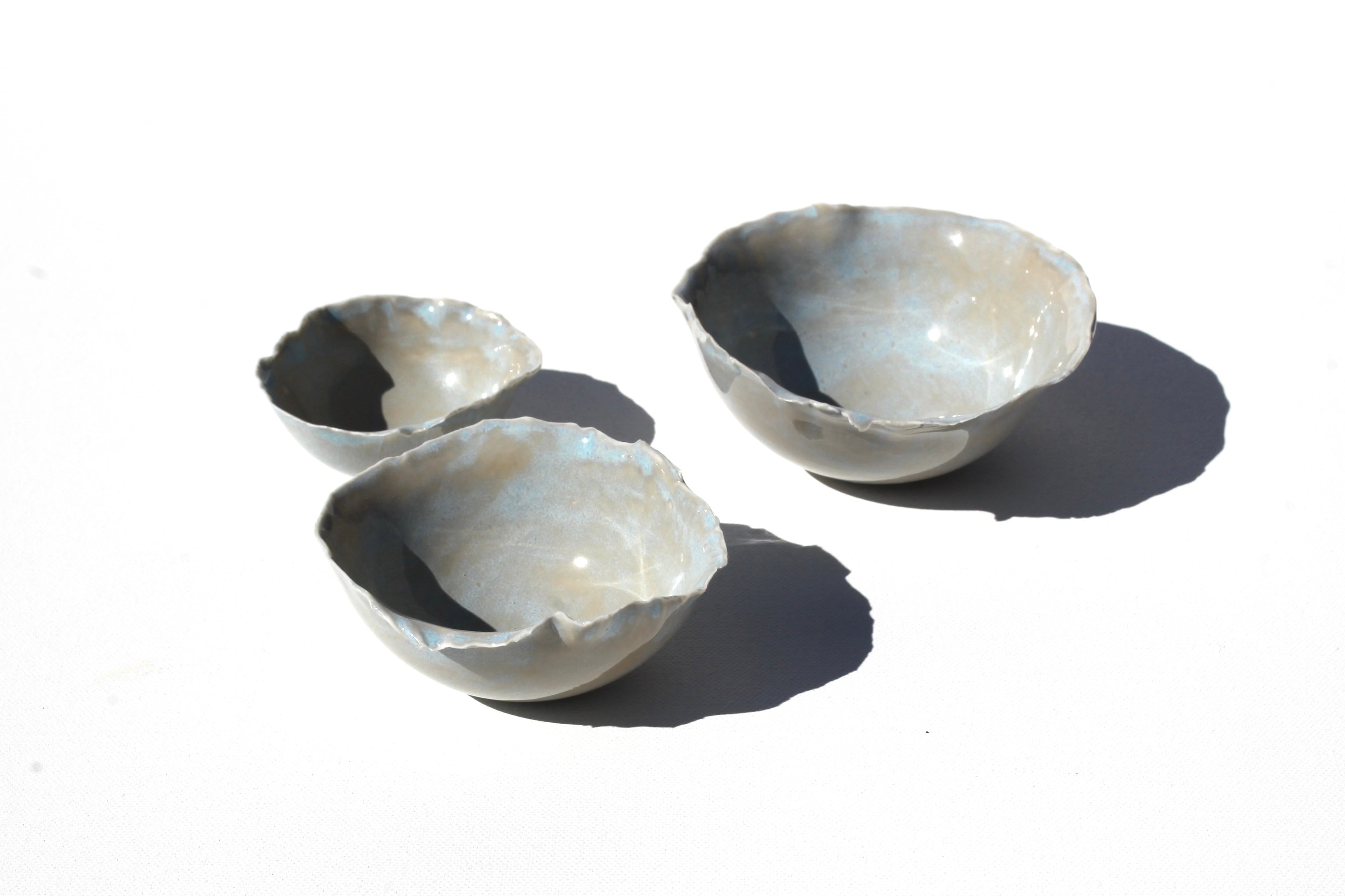 set 3 posodic SVETLO MODRA SOLATA